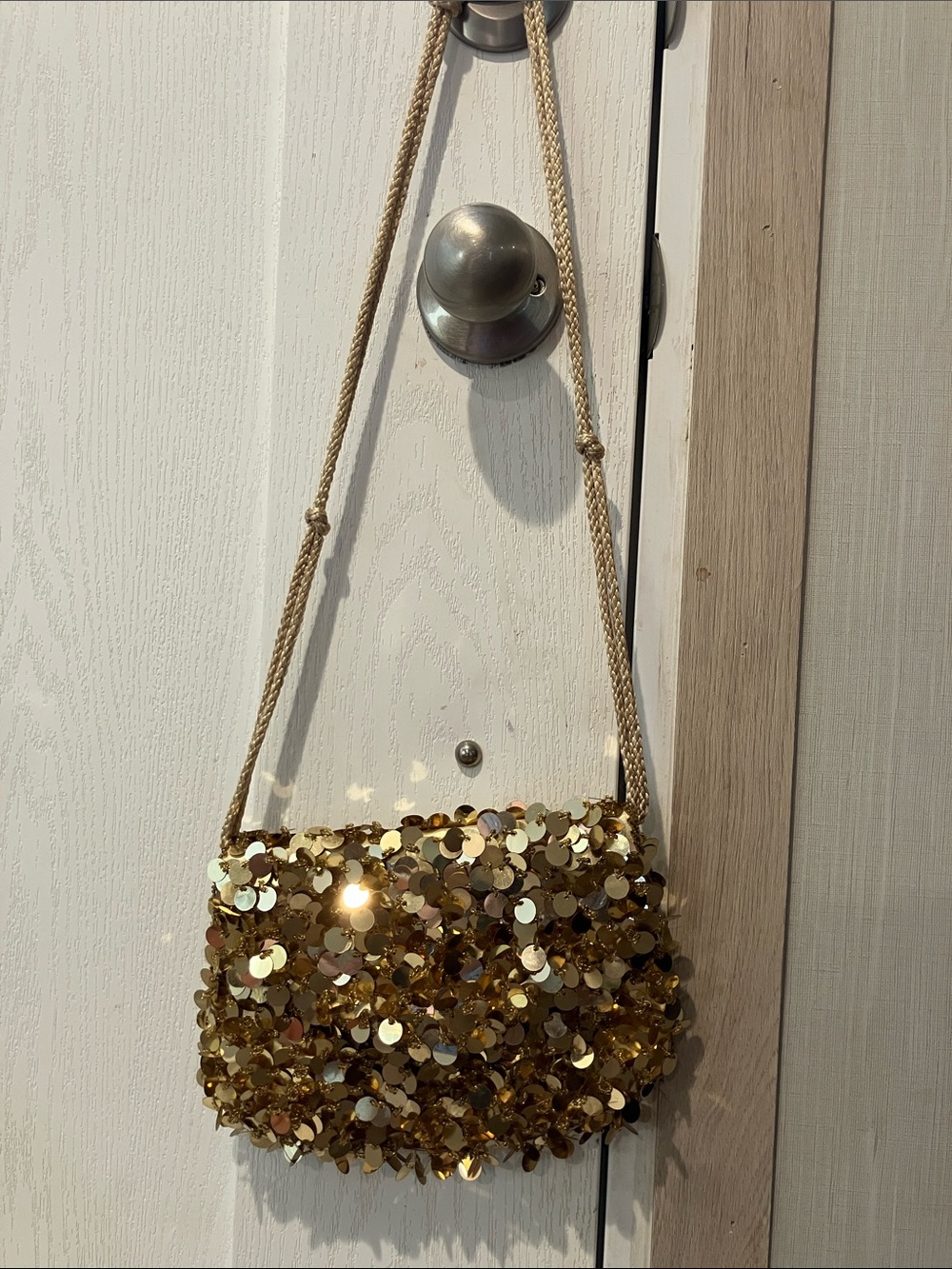 Vintage Walborg Gold Sequin Crossbody Bag